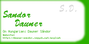 sandor dauner business card